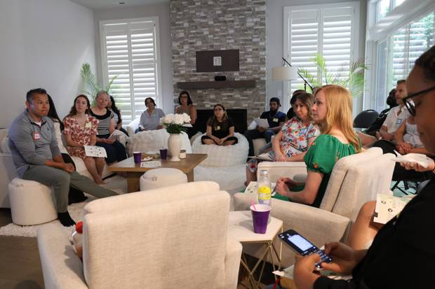 The room gathered around vision, prayer, and relationship.