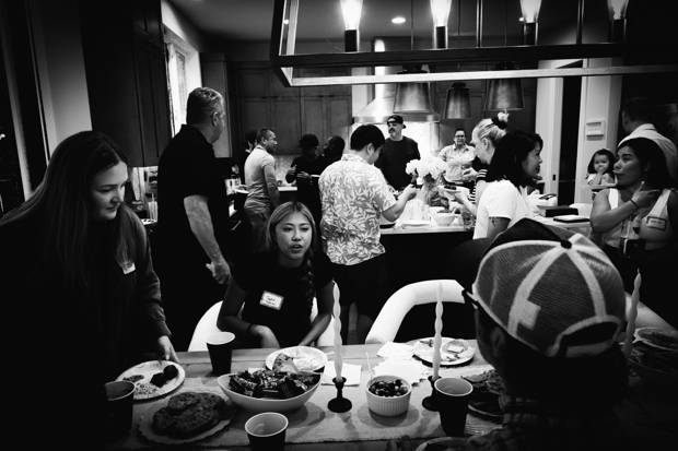 The room gathered around vision, prayer, and relationship.
