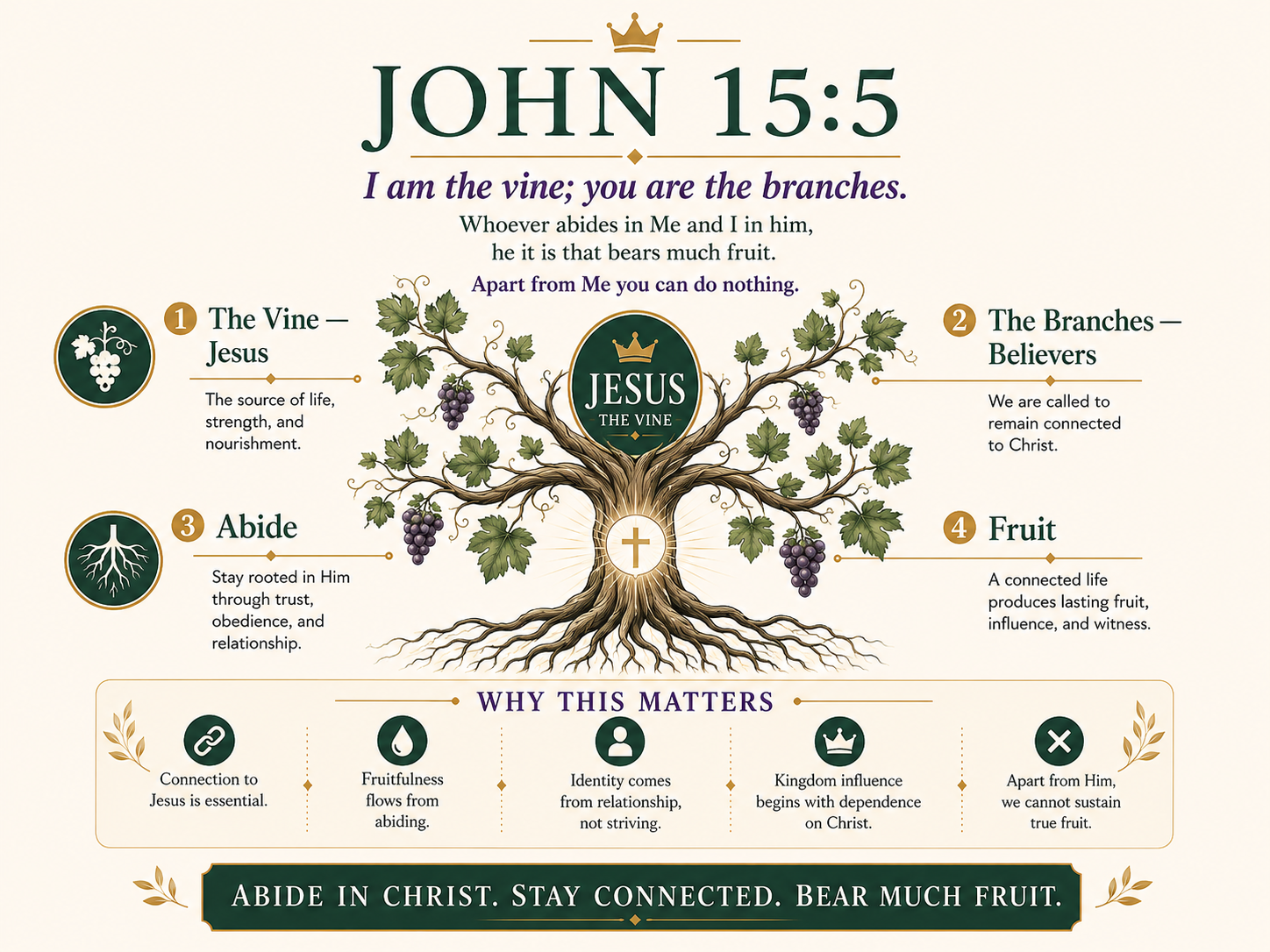 John 15:5 vine and branches visual